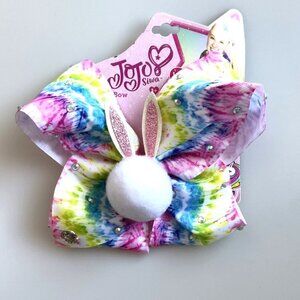 JOJO SIWA, LIMITED EDITION EASTER BUNNY WITH GLITTER EARS TIE DYE BOW